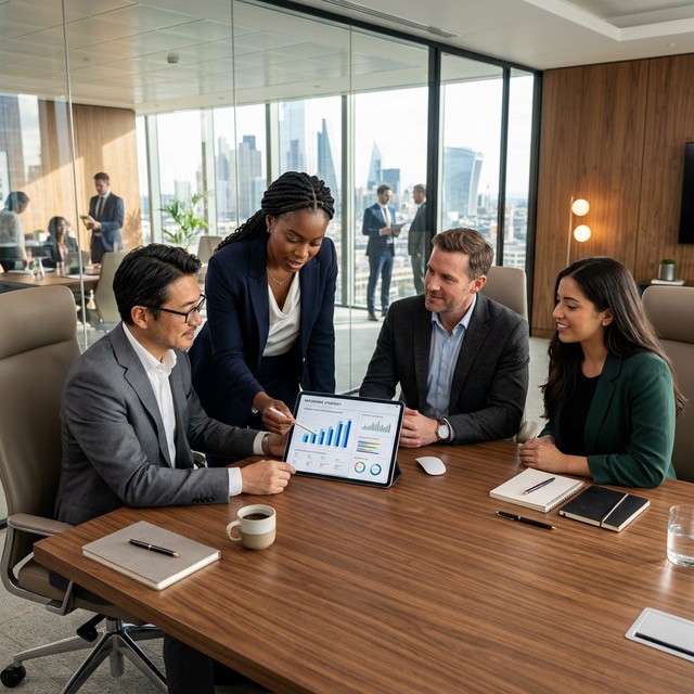 Modern analytics monitor used to coordinate enterprise transformation execution