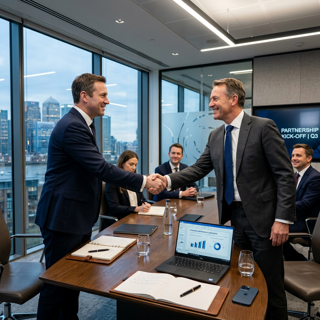 Client engagement workspace with analytics tools prepared for a consulting discussion